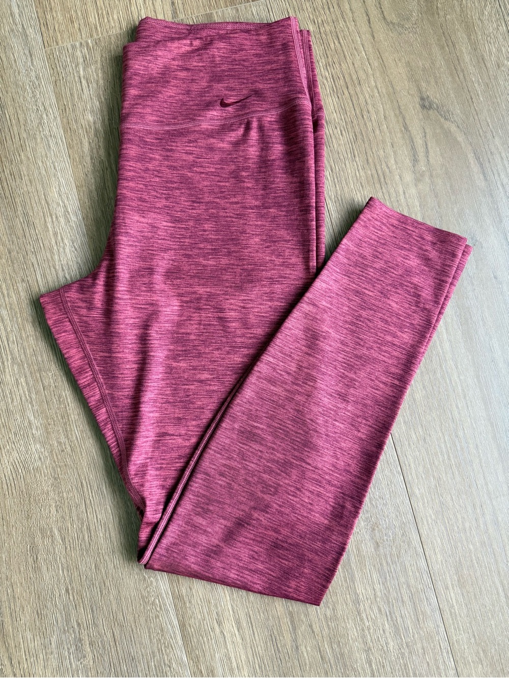Nike Maroon Pink Space-Dyed Women's Leggings